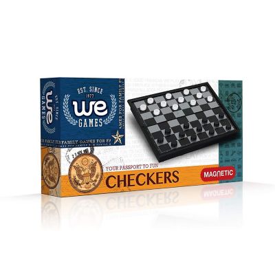 WE Games Foldable Travel Magnetic Checkers Set Image 2