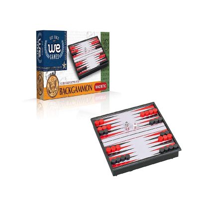 WE Games Folding Magnetic Travel Backgammon Set - 8 in. Image 1
