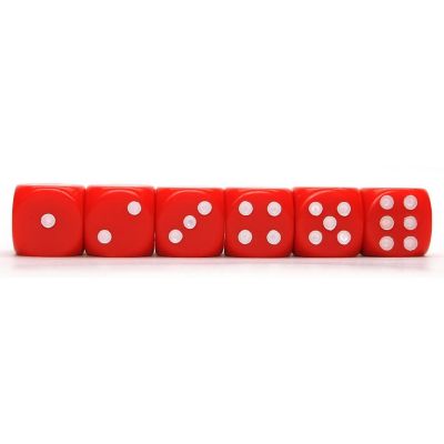 WE Games Opaque Red Dice - Set of 6 Image 1