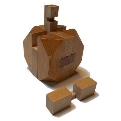 WE Games Solid Wood 3D Cube Puzzle with Slanted Corners Image 2