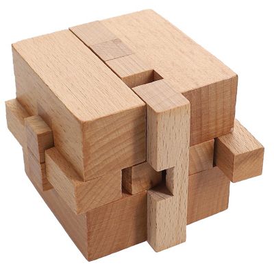 WE Games Solid Wood 3D Cube Puzzle Image 2