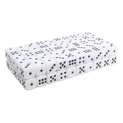 WE Games White Opaque Dice with Rounded Corners - 100 Pack Image 1