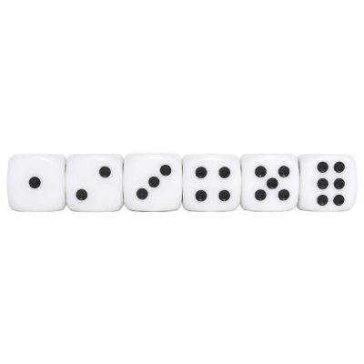 WE Games White Opaque Dice with Rounded Corners - 100 Pack Image 2