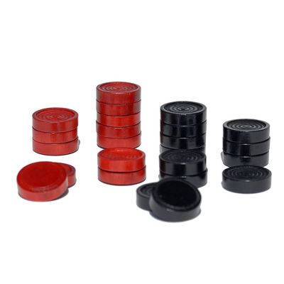 WE Games Wood Backgammon Pieces with Cloth Pouch Image 1