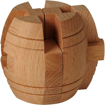 WE Games Wooden Barrel Puzzle Image 1