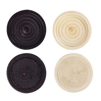WE Games Wooden Checkers with Stackable Ridges Image 1