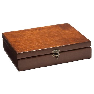 WE Games Wooden Valet Box - Walnut Stain (Made in USA) Image 2