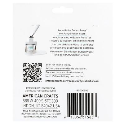 We R Button Press Puffy Sticker Refill-Star, Makes 15 Image 1