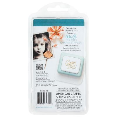 We R Charm Stapler Charm 12/Pkg-Copper Hexagon With Knot Emboss Image 2