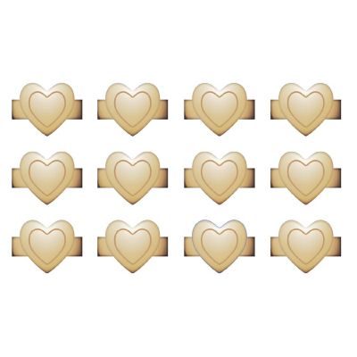 We R Charm Stapler Charm 12/Pkg-Gold Heart Image 1
