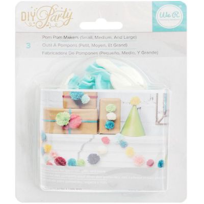 We R DIY Party Pom Pom Maker 3/Pkg-Small, Medium &amp; Large Image 1