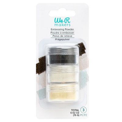 We R Embossing Powder 0.52 oz 3/Pkg-Black/White/CLEAR Image 1