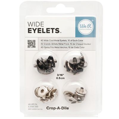 We R Eyelets Wide 40/Pkg-Cool Metal Image 1