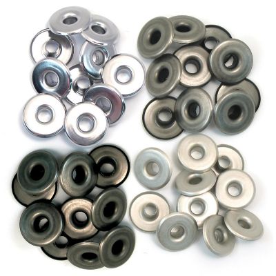 We R Eyelets Wide 40/Pkg-Cool Metal Image 1
