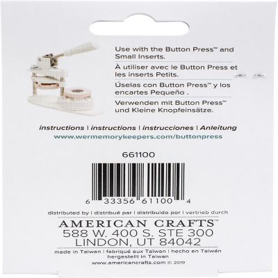 We R Memory Keepers Button Press Paper Clip Backers-Makes 5 Image 1