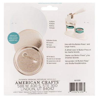 We R Memory Keepers Button Press Refill Pack 18/Pkg-Large (58mm) Image 2