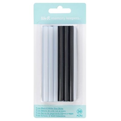 We R Memory Keepers Creative Flow Hot Glue Sticks 30/Pkg-Black And White Image 1