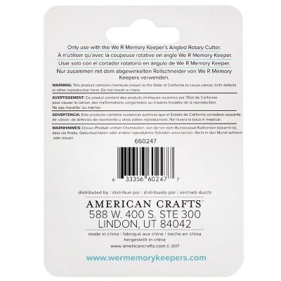 We R Memory Keepers Mini Rotary Cutter Replacement Blade Image 1