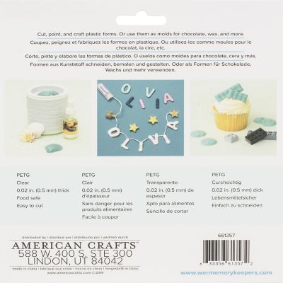 We R Memory Keepers Mold Press Plastic Sheets 6/Pkg-Clear Image 2