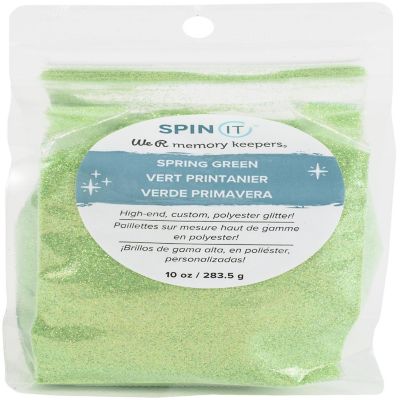 We R Memory Keepers Spin It Fine Glitter 10oz-Spring Green Image 1