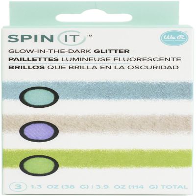 We R Memory Keepers Spin It Glitter 3/Pkg-Glow-In-The-Dark Image 1