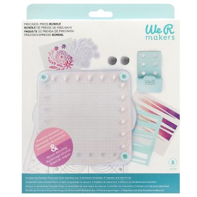 We R Precision Press Stamp And Stencil Holder-8 Pieces Image 1