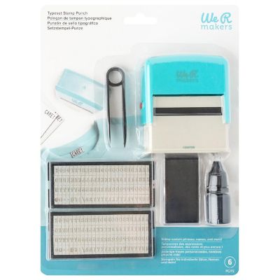 We R Typeset Stamp Punch Set-6 Pieces Image 1