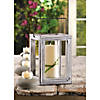 Weathered Garden Wooden Lantern 9" Image 1