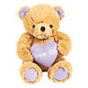 Wedding Keepsake Stuffed Flower Girl Teddy Bear with Lavender Heart Image 1