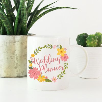 Wedding Planner Floral Ceramic Mug Image 1