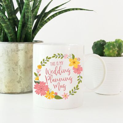 Wedding Planning Floral Ceramic Mug Image 1