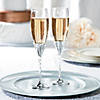 Wedding Toasting Glass Champagne Flutes with Crystals - 2 Ct. Image 2