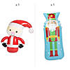 Weighted Christmas Santa &amp; Nutcracker Inflatable Decorations Set - 2 Pc. Image 1