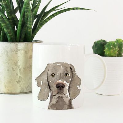 Weimaraner Up Close Ceramic Mug Image 1