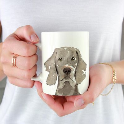 Weimaraner Up Close Ceramic Mug Image 1