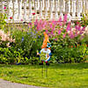 Welcome Friends Gnome Spring Outdoor Garden Stake - 22" - Orange Image 1