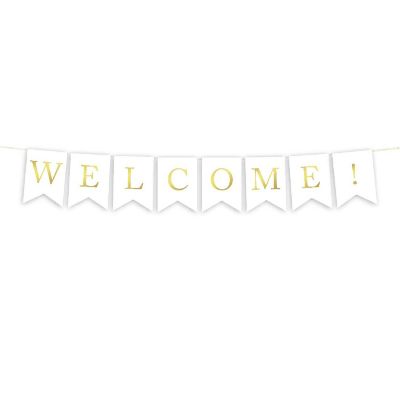 Welcome Gold Bunting - 4 x 5.5 Inch Image 1
