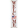 Welcome USA Flag Americana Wooden Porch Sign - 36" Image 1