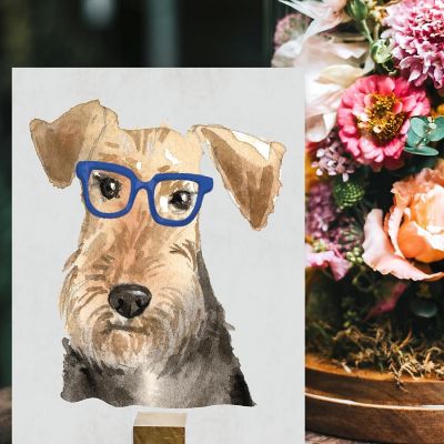 Welsh Terrier Print Glasses 8.5x11in Image 2