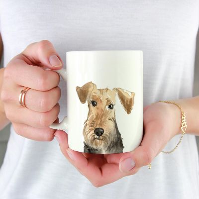 Welsh Terrier Up Close Ceramic Mug Image 1