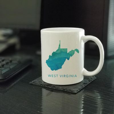 West Virginia Aqua Blue Water Mug Image 1