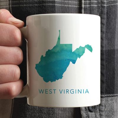 West Virginia Aqua Blue Water Mug Image 1