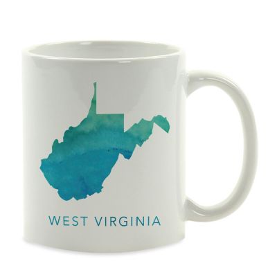 West Virginia Aqua Blue Water Mug Image 2