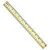 Westcott 12" Hole Punched Wood Ruler English and Metric With Metal Edge, Pack of 36 Image 1