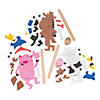 Western Characters Craft Stick Craft Kit - Makes 12 Image 1