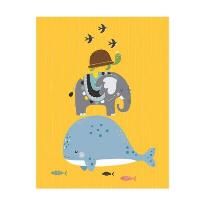 Whale Elephant Turtle Art 8.5x11in 1Pk Image 1