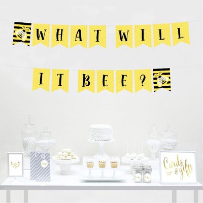 What Will It Bee Banner Blk Yllw - 4 x 5.5 Inch Image 1