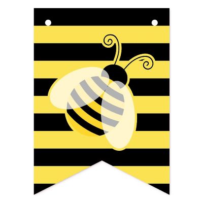 What Will It Bee Banner Blk Yllw - 4 x 5.5 Inch Image 1
