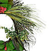 Wheat  Eucalyptus and Twig Artificial Wreath  22-Inch Image 1