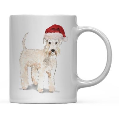Wheaten Terrier Santa Hat Ceramic Mug Image 2